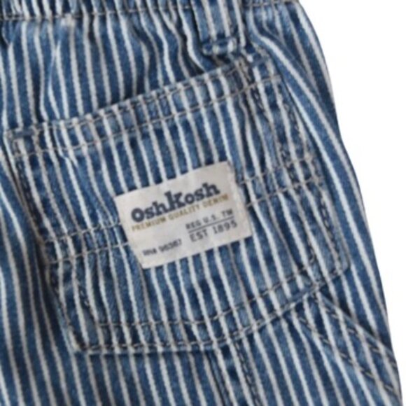 OshKosh Carpenter Shorts Stripe Baby 6M Retro Americana Workwear - Picture 7 of 7